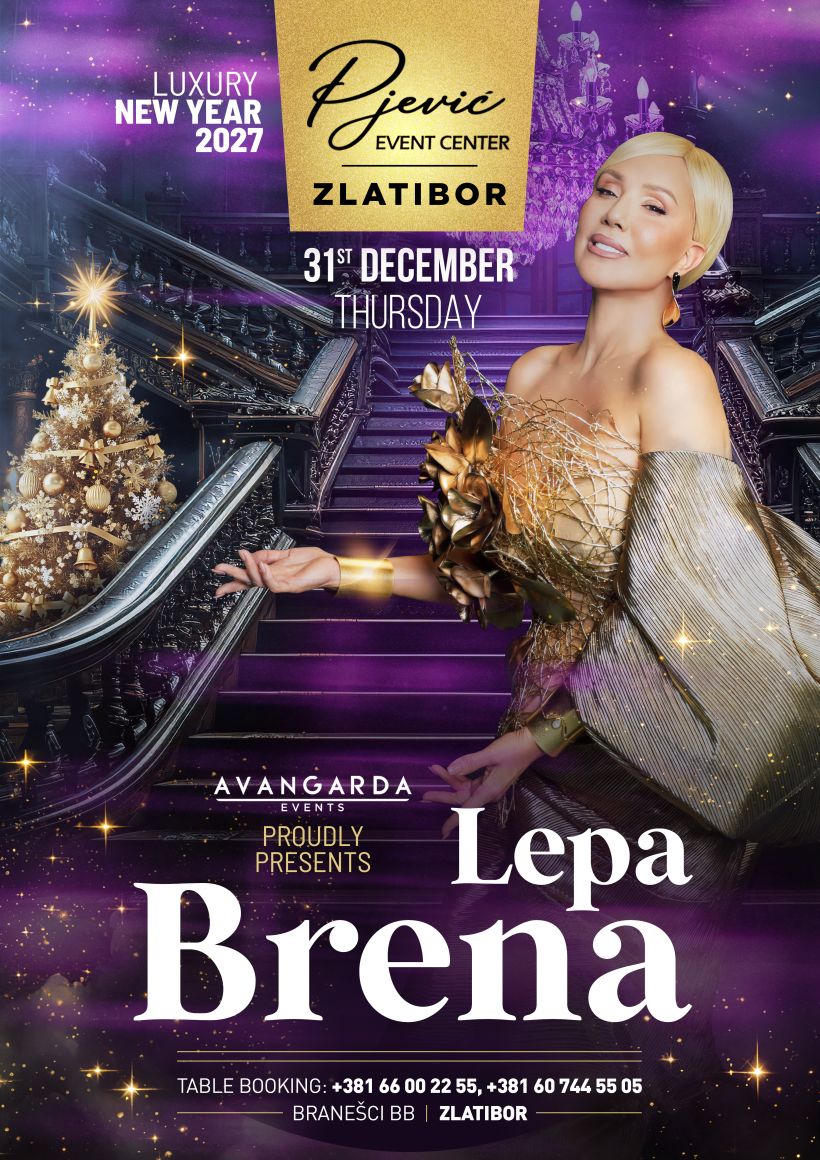 Nova godina 2027 Pjević Event Center Zlatibor – Lepa Brena